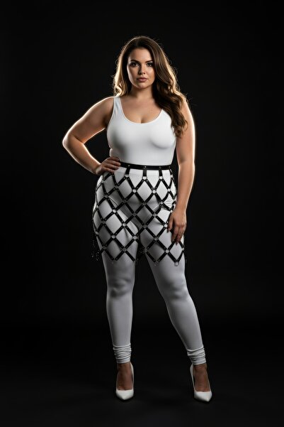 Angels Passion Oversized Black Skirt Classic Laser Cut Combination Complement - Wardrobe Savior