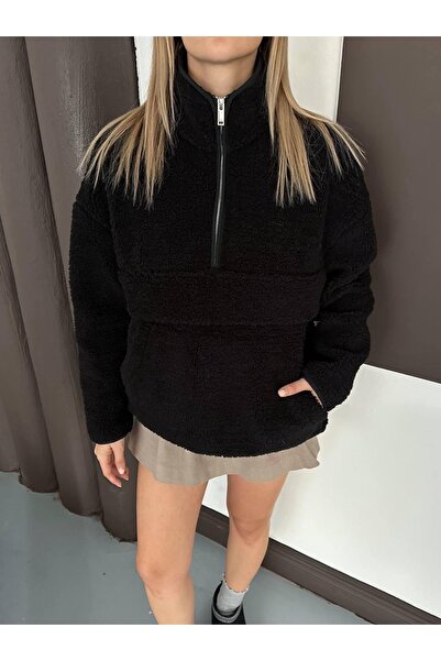 Ekim Store Zippered Pocket Plush Jacket