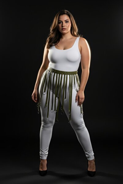 Angels Passion Fusta kaki de mărime mare Structură clasică elastică Smart Casual - Trend Pieces Lenjerie intimă