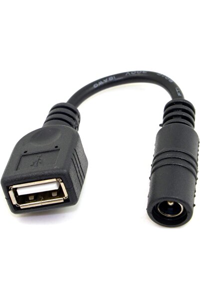 cablecc كابل محول شحن من منفذ USB أنثى 5 فولت إلى مقبس طاقة تيار مستمر 5.5 × 2.1 مم