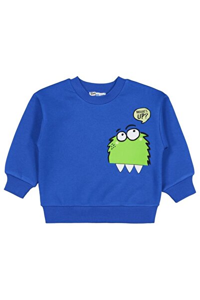 Civil Boys Monster Printed 2-5 Years Old Sweatshirt - Blue 5-6 Years Old