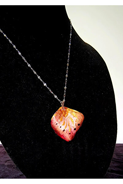 Selin Mode Pendant – Natural rose petal with golden reflections