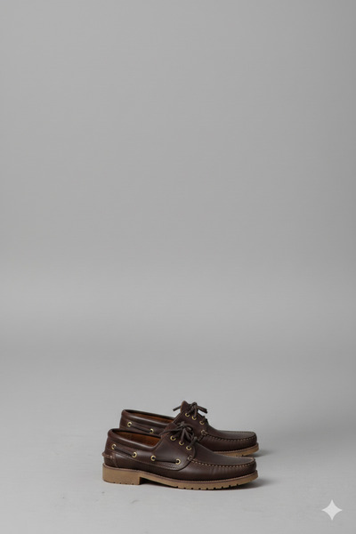 Deniz Terlik Ανδρικά παπούτσια casual loafer με κορδόνια από γνήσιο δέρμα