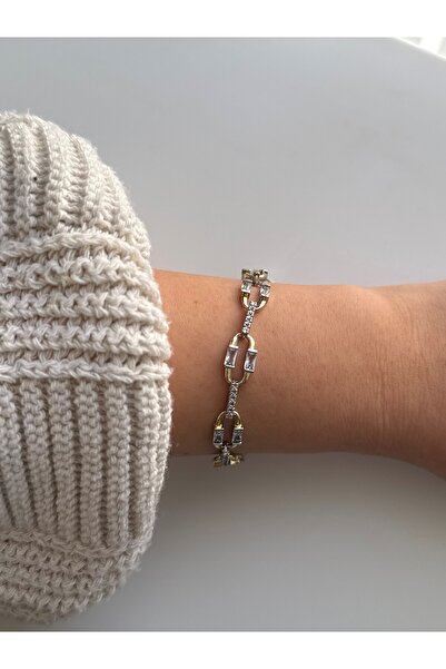 Owentis Çelik Gold Silver Mix Renk Taşlı Mers Model Verona Bileklik -kararma ...