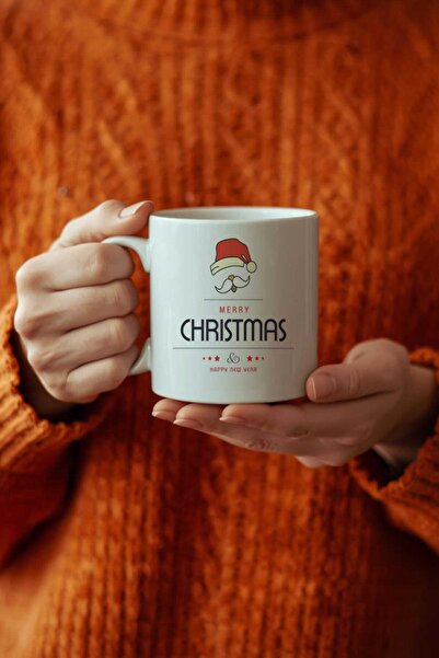 Queen Jera Merry Christmas Printed New Year Themed - Stylish Durable Gift Cup for Tea and Coffee