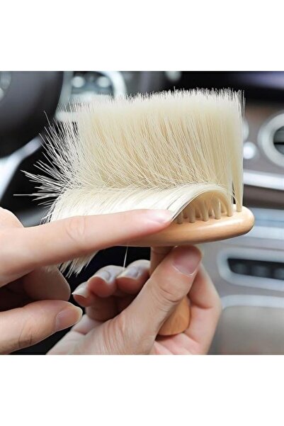 WiderMarkt Ahşap Saplı Yumuşak Detay Temizlik Fırçası - Toz, Kıl, Kırıntı Tem...
