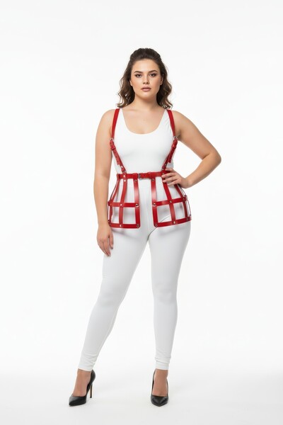 Angels Passion Plus Size Red Skirt Classic Body-Hugging Four Seasons Use - Fa...