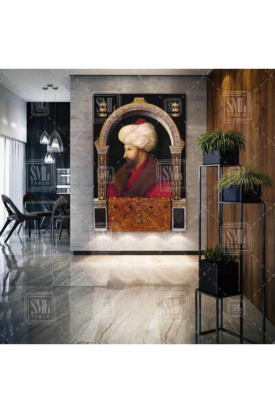 SML TABLO Fatih Sultan Mehmet Osmanlı Padişahları Dekor Kare Kanvas Tablo