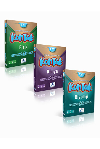 paraf yayınları Ayt Fizik, Kimya, Biyoloji Kontak Deneme (3 Kitap)
