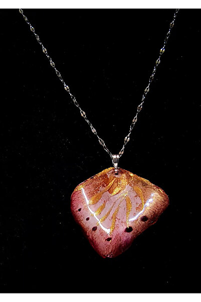 Selin Mode Pendant – Natural rose petal with golden reflections