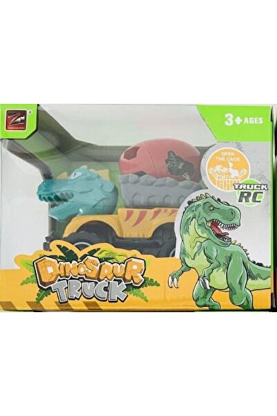 Toy Toy Toy Dinosaur car with trailer and red egg - Yellow and Blue