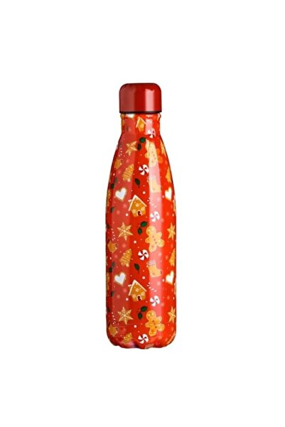 AB HOMES 600ml Thermos Bottle - Christmas Cookies Design, Stainless Steel, Th...