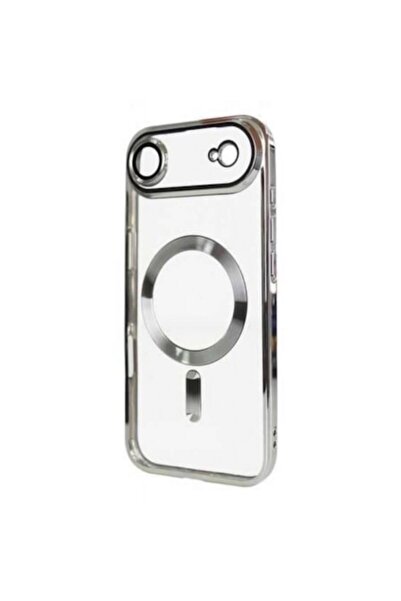 Plating Carcasă pentru iPhone 17 Air, MagCase, TPU transparentă, ramă argintie