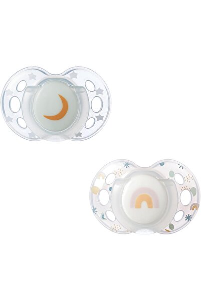 tommee tippee Night Time Glow in the Dark Pacifiers, Symmetrical Design, BPA-...