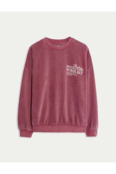 Marks & Spencer Pamuk‑Karışımlı Sweatshirt (6‑16 Yaş)