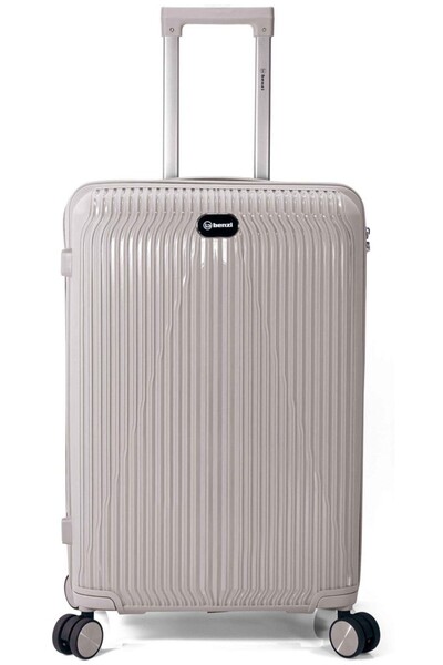 Benzi Large trolley BZ 5819, 76x48x29, checked luggage, polypropylene, lock, 4 wheels 360°, gray