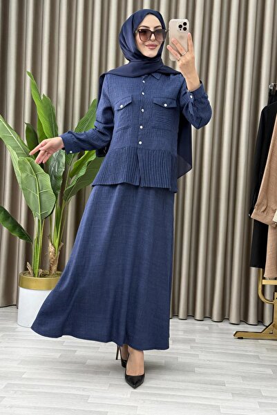 Mercan 2'LI ETEKLİ KETEN TAKIM