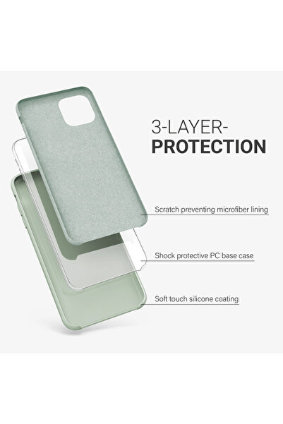 KWmobile Case for Apple iPhone 11 Pro, Silicone, Green, 49726.172