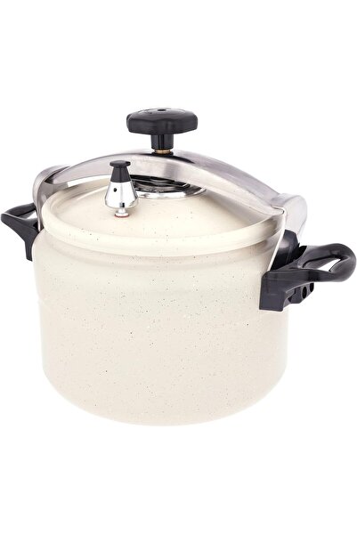 ALSAIF طنجرة ضغط من الألومنيوم والجرانيت، سعة 11 لترًا، لون أبيض لؤلؤي
