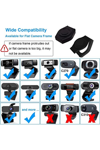 SYOSI 4 Pack Webcam Privacy Covers - Thin Slide Shutter with Strong Adhesive (Blue)