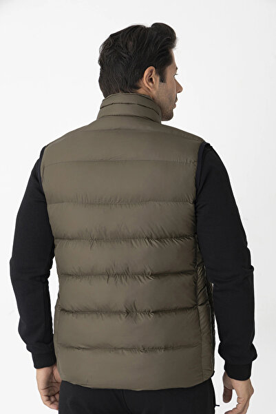 Crozwise Filled Men's Puffer Vest Khaki 4018-04