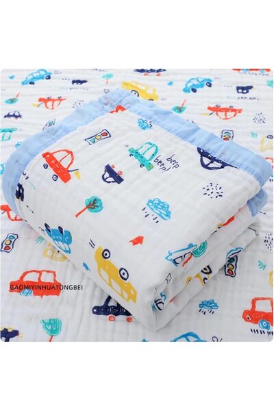 Hibobi Premium Super Soft 6-Layer Cotton Muslin Baby Blanket – 110 x 110 cm
