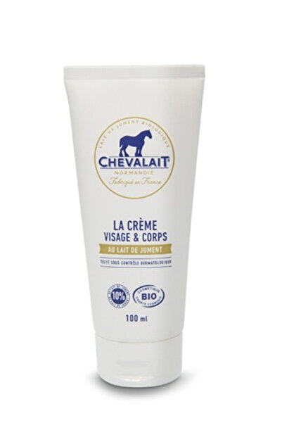 CHEVALAIT Organic Cream with Mare's Milk for Face and Body, 100ml