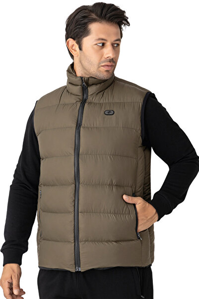 Crozwise Filled Men's Puffer Vest Khaki 4018-04