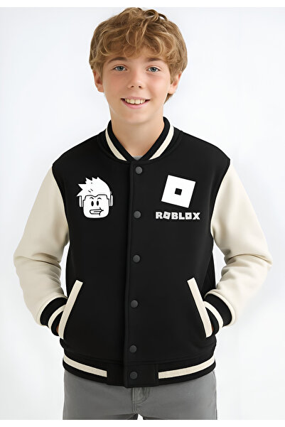 mirkidsclub معطف كلية للأطفال من روبلوكس مزود بسحاب