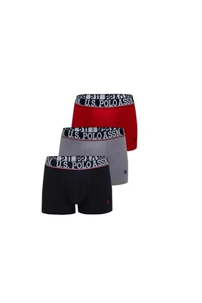 U.S. Polo Assn. 3-Pack Men's Boxers, Anthracite Burgundy Black Men's Boxers 95% Cotton/5% Elastane
