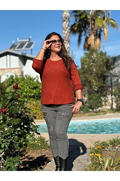 Punta Otantik Nc22325 Simit Yaka Italian Basic Angora Blouse Cream