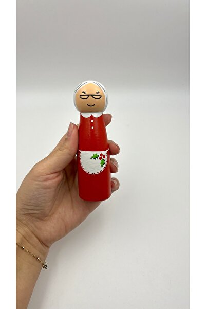 Alf Wood تمثال زخرفي للعام الجديد - مصنوع يدويًا - هدية - تمثال عيد الميلاد ك...