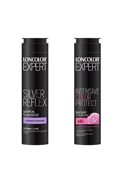 Loncolor Expert Set Sampon Nuantator Expert Silver Reflex 250 ml + Balsam Par Vopsit Expert Tsubaki 250 ml Loncolor