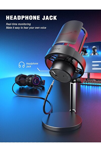 Fifine ميكروفون ألعاب USB AmpliGame A8