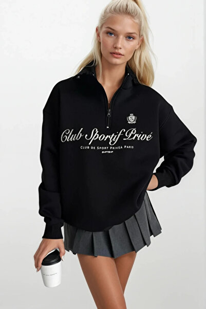 Secret Passion Lingerie سويت شيرت نسائي للموسم الجديد بتفاصيل سحاب مطبوع 5211...