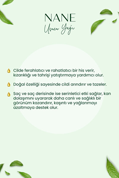 THERA BOTANICS %100 Saf Nane Uçucu Yağı 10 ml – Mentha Piperita Flower Oil (Doğal & Saf İçerik)