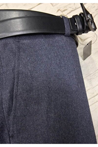 Ege Erkek Giyim Pantolon kışlık kalın antrasit mavi renk 67%Flanel-33% yün