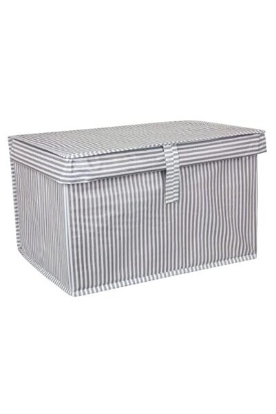 Pikas Alas Multi-Purpose Mini Box Gray Striped Single 40X30X26 cm
