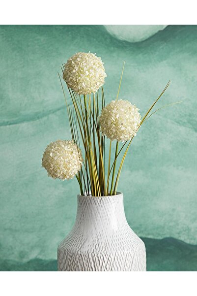 English Home Grass Bush Tek Dal Yapay Çiçek Krem (2.12.2025)