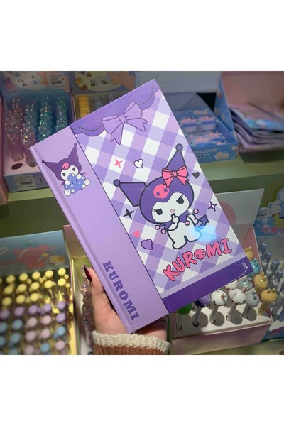 synshop Kuromi Cat Illustrated Hardcover Lined A5 Notebook Agenda Planner Diary Luxury Gift