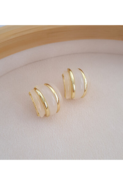 Norevia أقراط كريم جولد متعددة