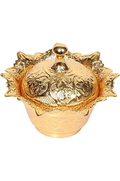Generic Chic Ottoman-Style Copper Sugar Pot with Lid – Magical Gold Color, Stylish Design, Made in Turkey
