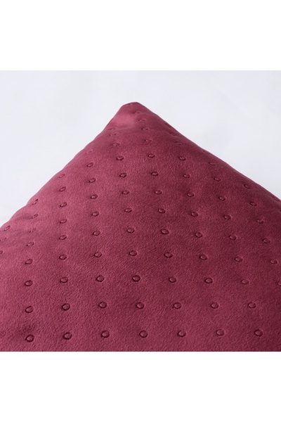 Livinova Lifestyle Cushion Covers Set of 2 – 100% Polyester Structured Velvet, 45 x 45cm (Magenta)