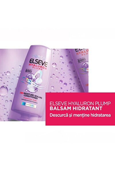 ELSEVE Hyaluron Plump Package for Dehydrated Hair Shampoo 400 ml and Conditioner 200 ml