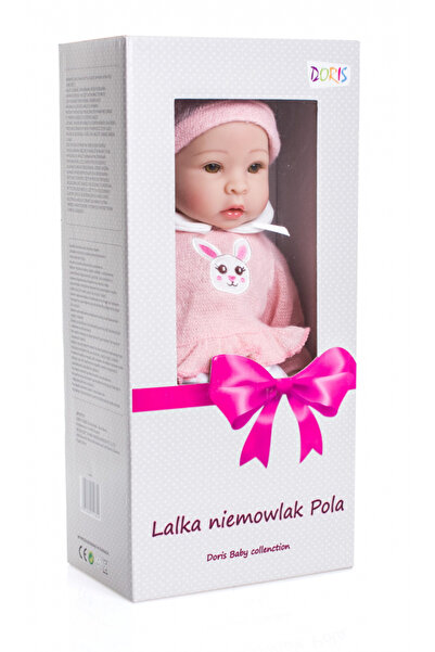 Doris Interactive baby doll Pola 40 cm with soft body, pacifier included, removable clothes, hat