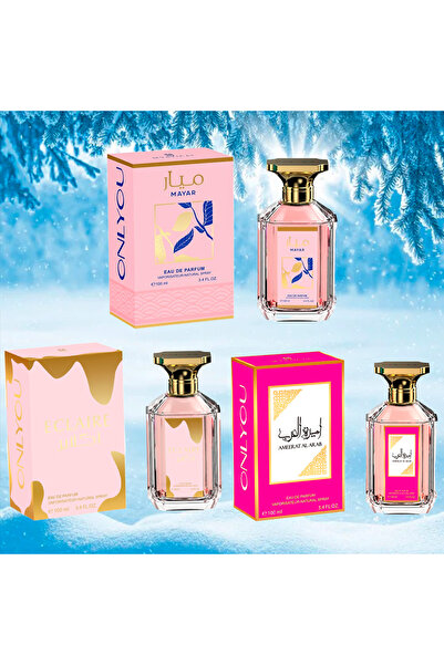 Mystical Winter Edition Pack 3 Perfumes 100 ml Ameerat Al Arab Pink, Eclaire, Mayar Pink