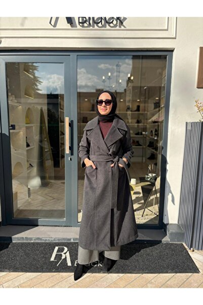 Invee 7084 Wool Women's Coat Black