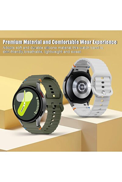 XMUXI No Gap Sport Silicone Replacement Band for Samsung Galaxy Watch (Dark Blue) - Fits Galaxy Watch 7/6/