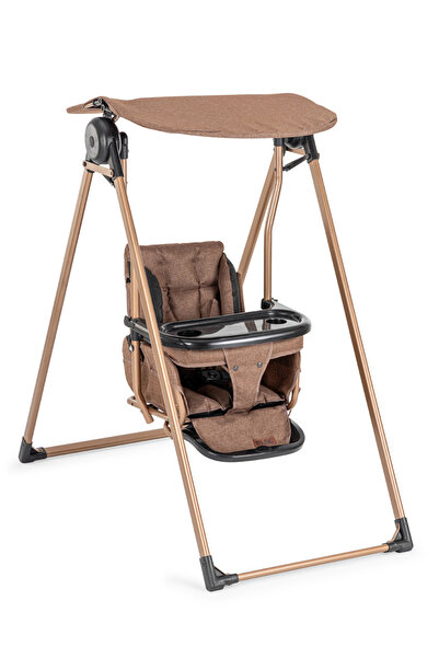 Rival RV128 Candy Mama Tepsili Bebek & Çocuk Salıncak Gold Kahve