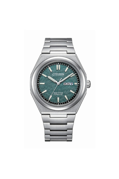 Citizen Zenshin Eco-Drive Super Titanium AW0130-85X Green Dial Super Titanium Men's Watch
